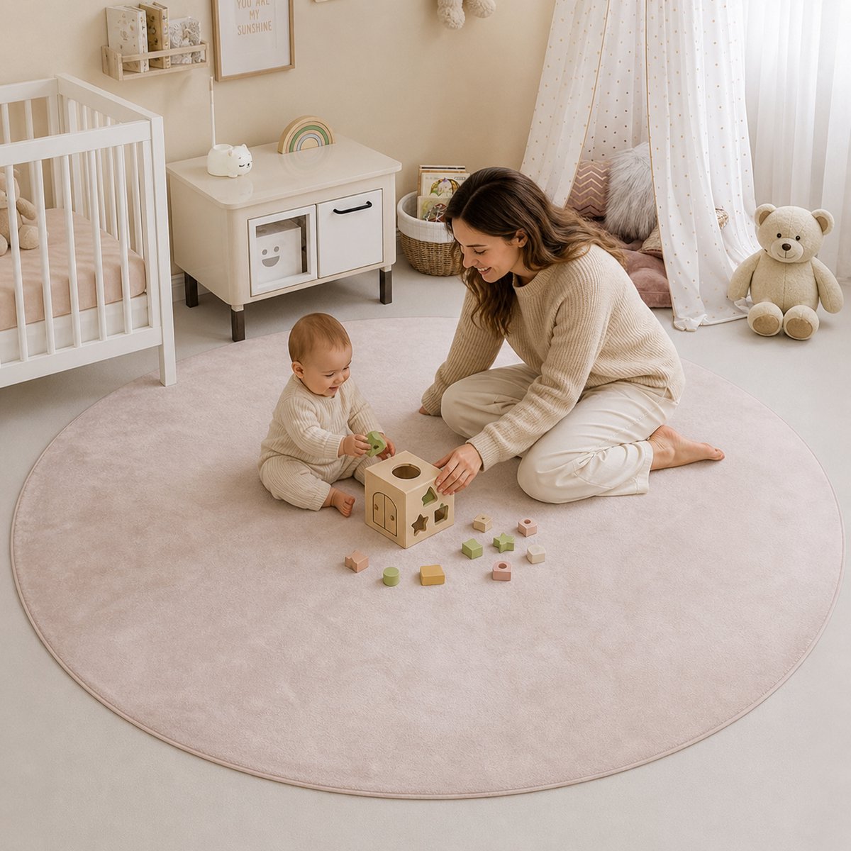 Wizzimo Baby Speelmat – Rond & Antislip