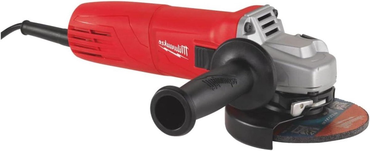 Haakse Slijper - Slijpmachine Schuurmachine - Metaal Bewerken - 1000 Watt Vermogen - 115 mm Schijfdiameter - Rood