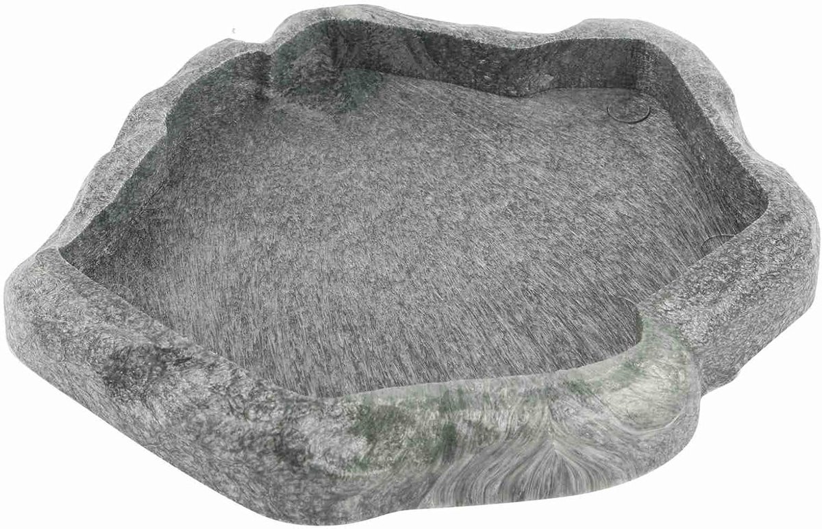Tortoise Accessoires Waterbak voor Tuin - Voederbak van Hars voor Schildpadden, Hagedissen en Reptielen - 14 x 12 x 1,5 cm Groen