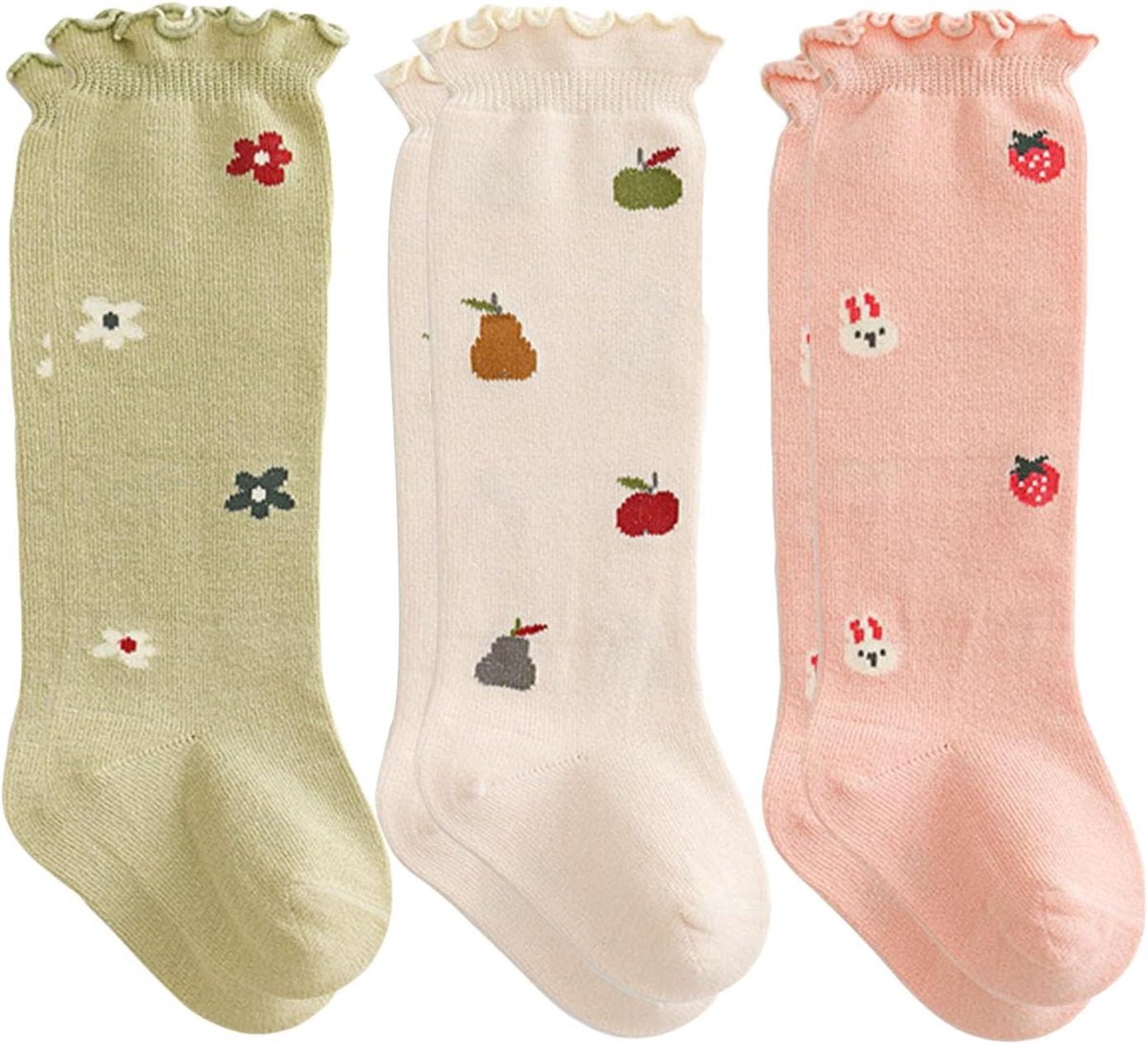 Babysokken Hoge Sokken - Babysokjes Kniehoog - Warmte Beschermen - Zacht Katoen Materiaal - 0 tot 6 maanden - Niet gespecificeerd