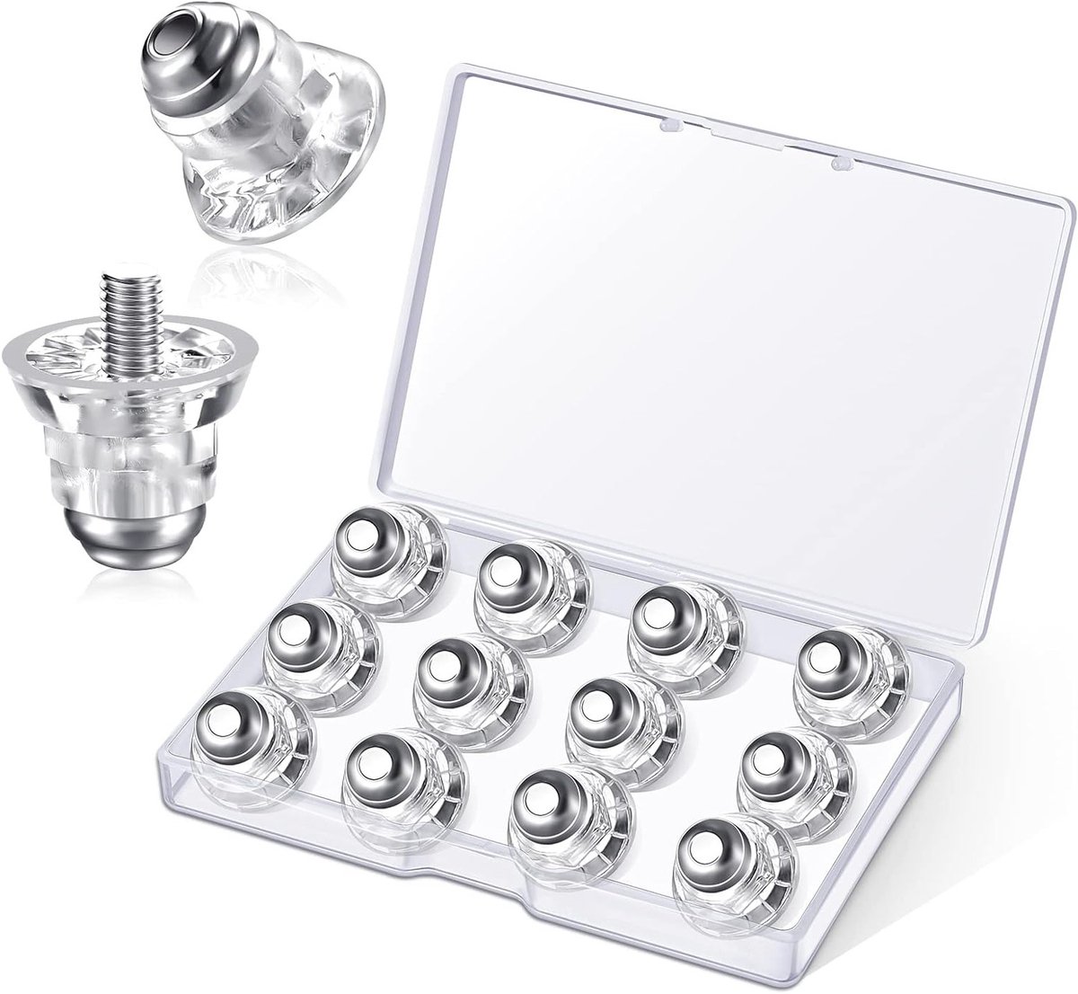 Set van 12 Vervangende Voetbalschoenen Spikes met Metalen Punt, Veiligheid Studs voor Sport en Training, 2 Maten Beschikbaar