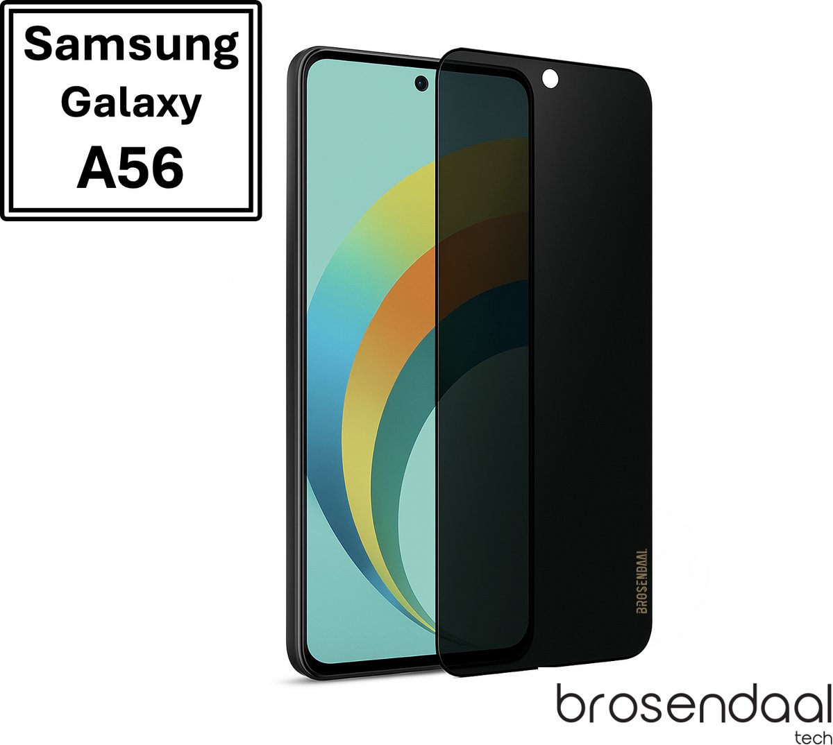 Brosendaal Privacy Screenprotector geschikt voor Samsung Galaxy A56 – Mat Privacy Glass – Anti Reflectie – Kras- en Valbestendig