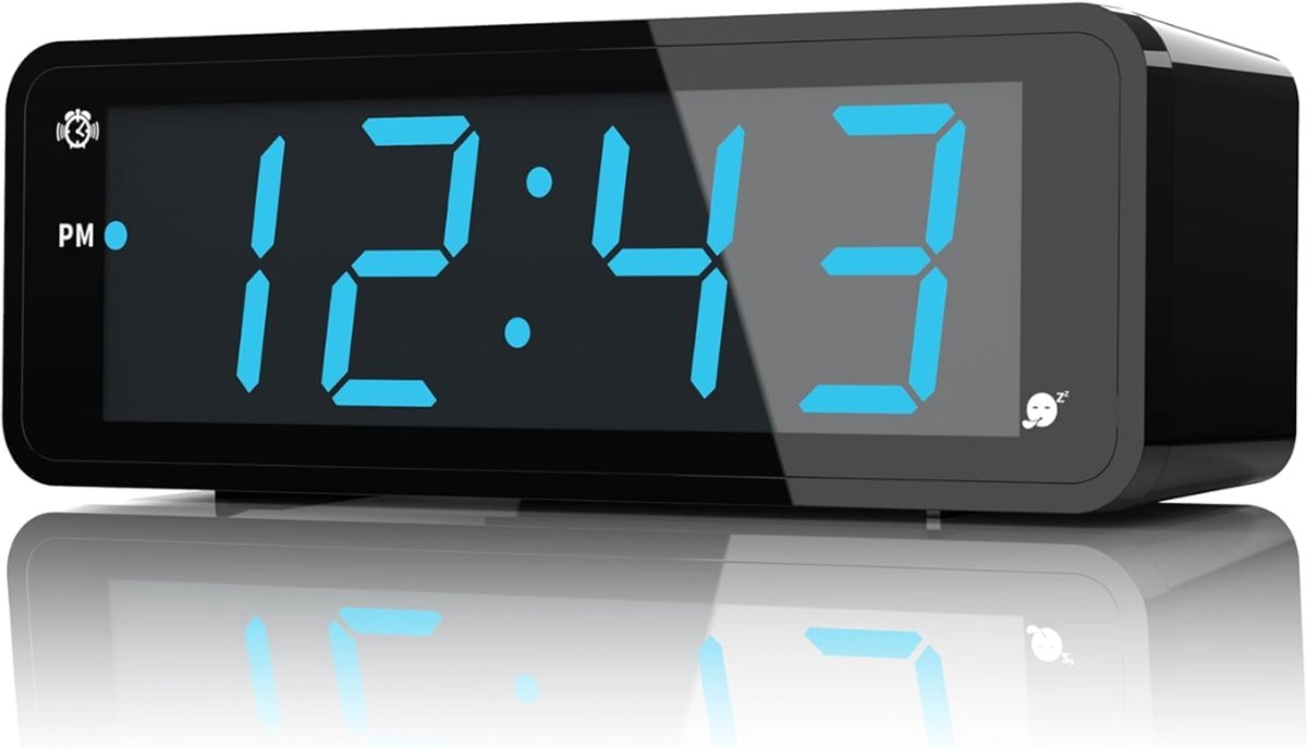 HEZIVO® Dementieklok LED - Klok voor Dementie - Seniorenklok - Geheugenklok - Digitale Wekker - Groot Display