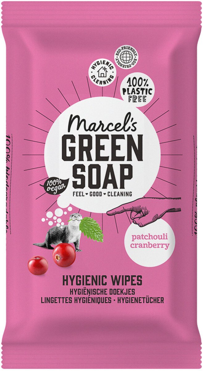 Bol.com Marcel's Green Soap Cleansing Wipes Patchouli & Cranberry - 60 stuks aanbieding