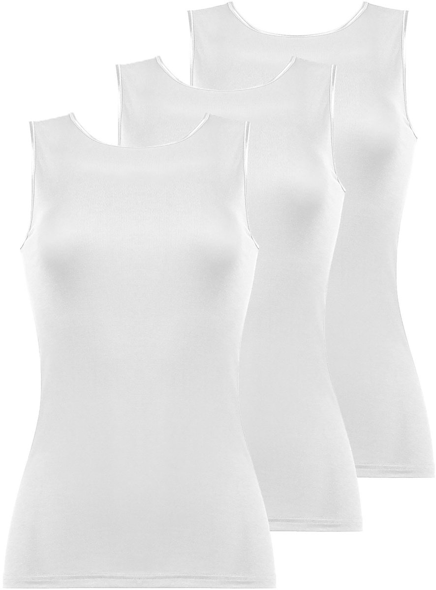 3-pack dames shirt zonder mouwen Fine Cotton
