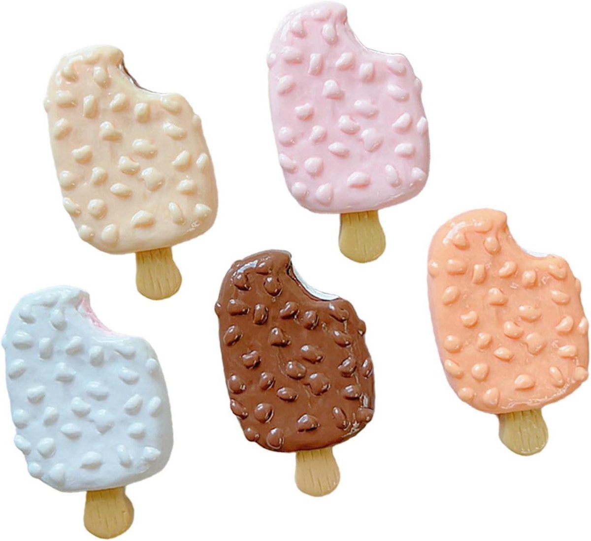 IJs Koelkast Magneten - Fruit Clips - Keuken Decoratie - Speels Dessert Thema - 5 Stuks - Multicolor