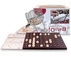 Bingo Lotterij - Traditioneel Spel - Familieplezier - Houten Ballen - 3740 cm - Meerkleurig