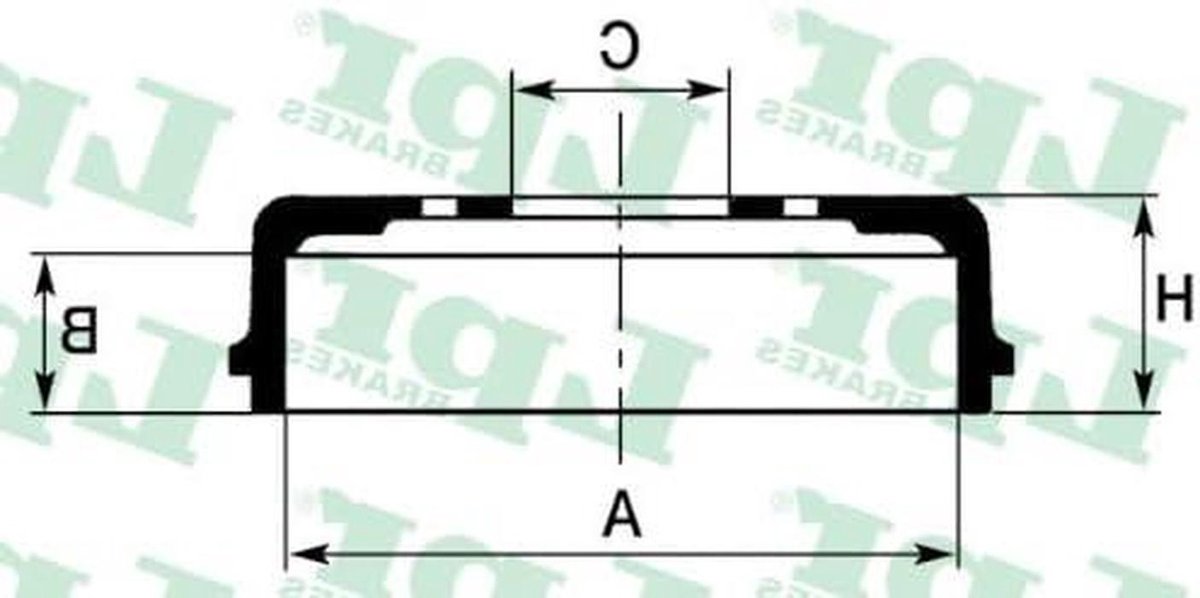 Remtrommel - Remonderdeel - Auto Onderhoud - Hoge Kwaliteit - Diameter 228.6mm - Zwart