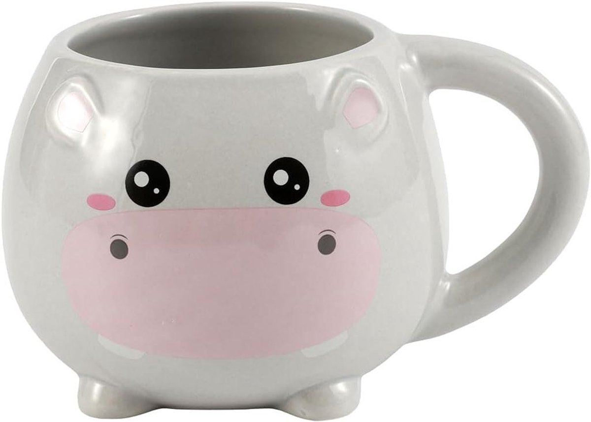 Keramische Mok - Koffiekop Thee - Dagelijks Gebruik - Dik Robuust Ontwerp - 410 ml - Hippo