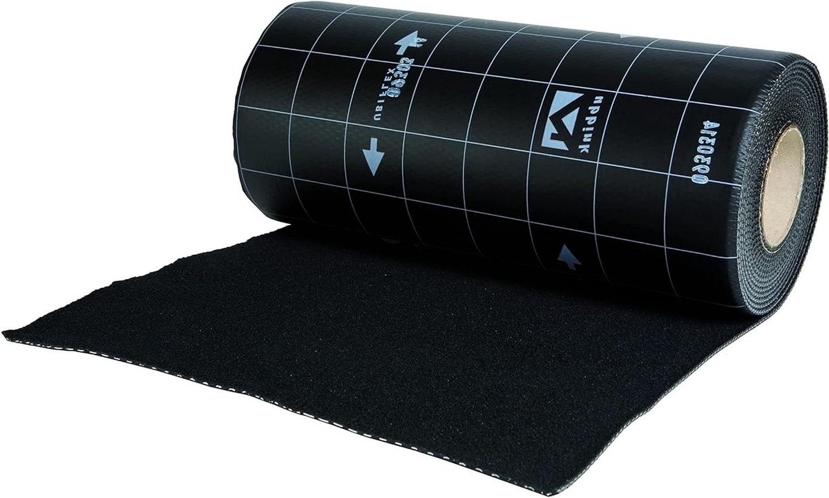 Loodvervanger Zwart - Dakrand afdichting - Dak reparatie - Flexibel materiaal - 200mm 12 meter - Zwart