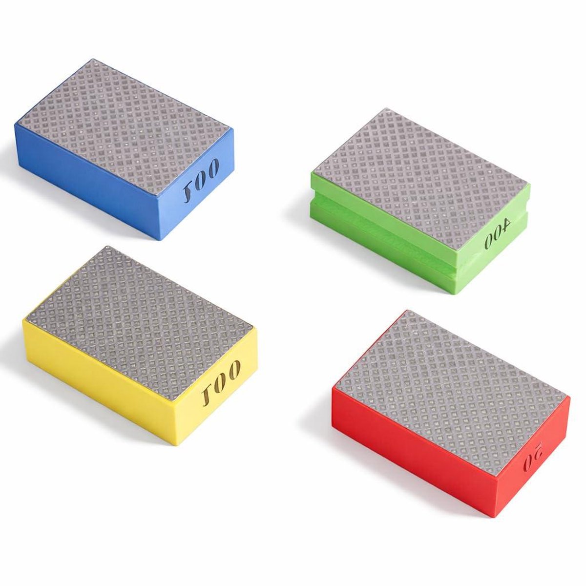 Schuurblokken Set - Polijstpads - Precisie Slijpen - Slijtvast Diamant - 4 Soorten Korrels - Multicolor