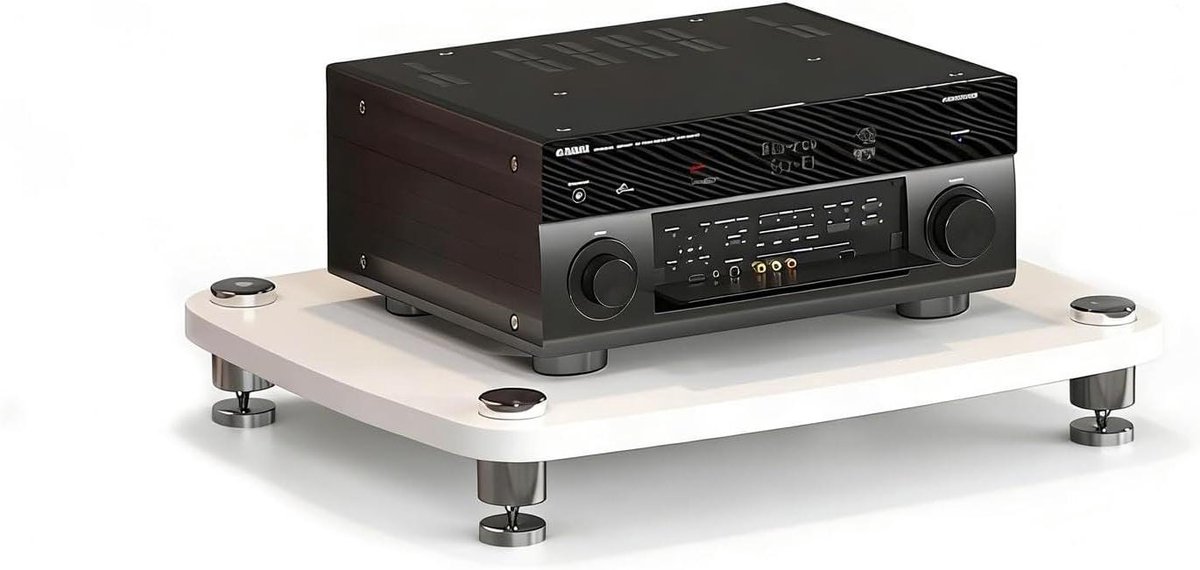 Rack Toren - Opbergrek - Audio-visueel - Schokdempend Design - 1 Tier - Wit