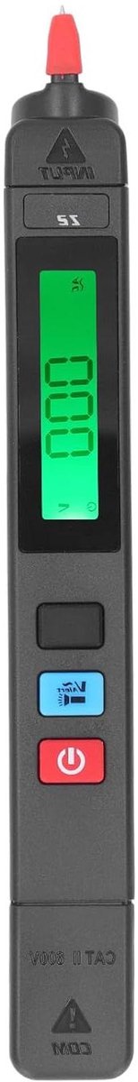 Spanningstester Pen - Elektrische Tester - Circuit Onderhoud - Intelligente Herkenning - 19 cm Lengte - Zwart