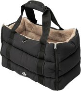 Wanderpfote Hondentas – Hondentas & draagtas voor honden, hondentas tot 10 kg, lichte transporttas voor honden als handige schoudertas voor op reis (Zwart, L)