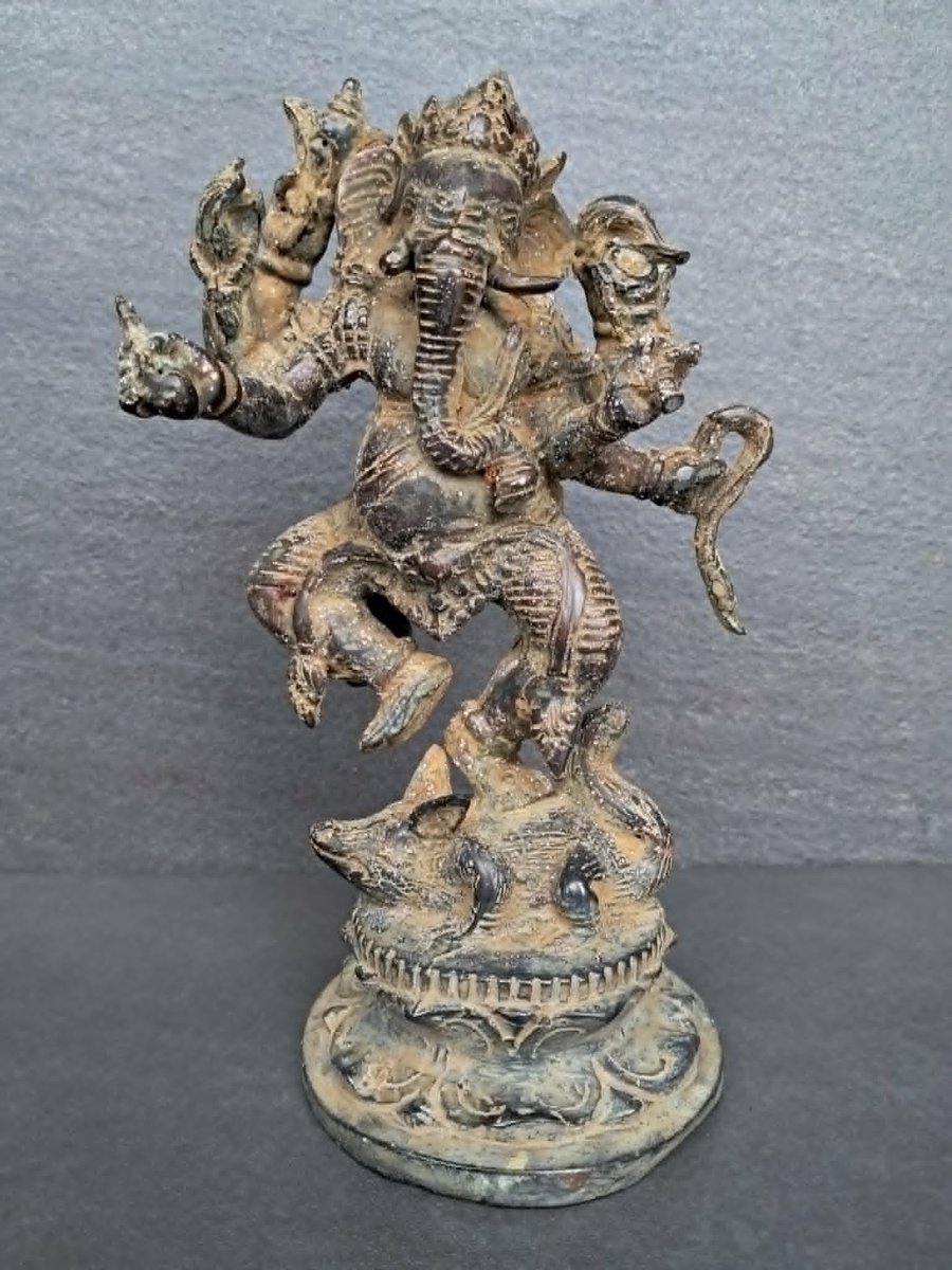 Statue en bronze de Ganesh/Ganapati/Inde/Asie