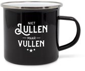 Mok - Beker van Metaal - Gevuld met Drop - Koffie - Niet Lullen Maar Vullen - lint: "Speciaal voor jou" - Cadeauverpakking