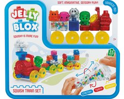 Goliath Jelly Blox Squishy Train Set - Constructiespeelgoed - Zachte Bouwblokken - Pijnvrij Spelen - Vanaf 2 jaar - BPA vrij