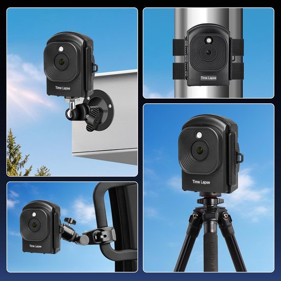 Time-Lapse Camera - Buiten Camera - Project Vastleggen - 180 Dagen Opname - IP66 Waterdicht - Zwart van Merkloos — afbeelding 5