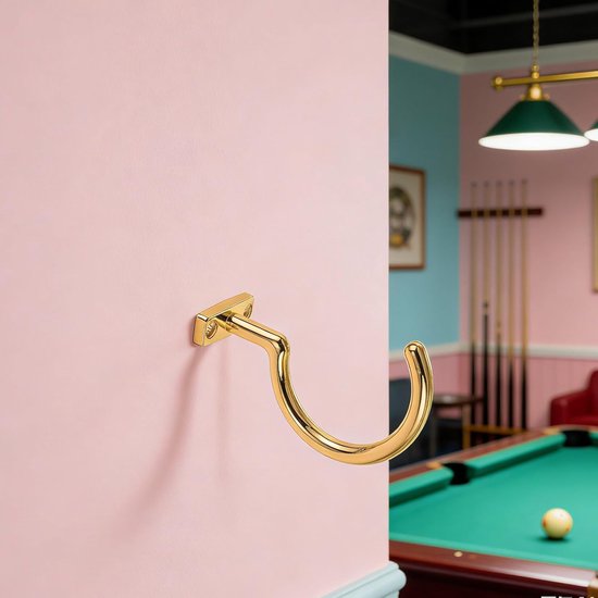 Poolkeu rek - Keu houder - Biljartruimte organiseren - Versterkte constructie - 4-delig - Goud — afbeelding 2