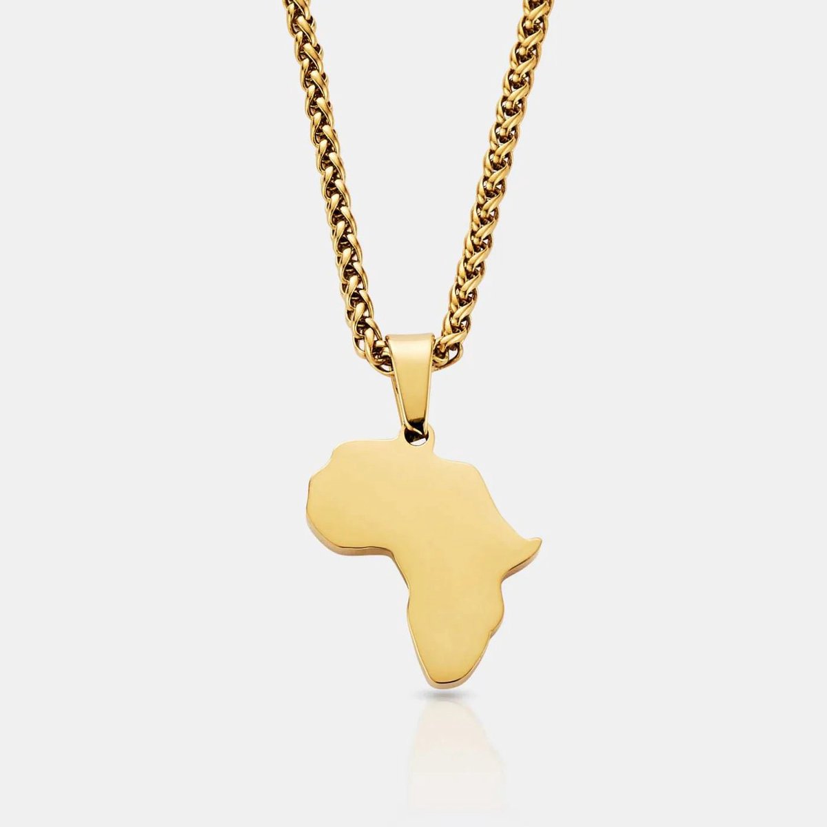 Legacy of Africa Gouden Heren Ketting – 316L RVS 55 cm – Luxe Statement Sieraad Cadeau