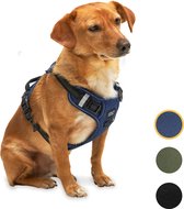 Harnais pour chien - Harnais anti- Trek - Harnais pour chien - Y Harness Dog - Réfléchissant - Blauw - Taille S