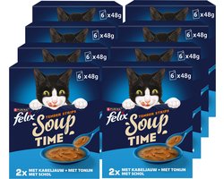 Felix Soup Tender Strips Vis - Kattenvoer Natvoer - 48 x 48 g