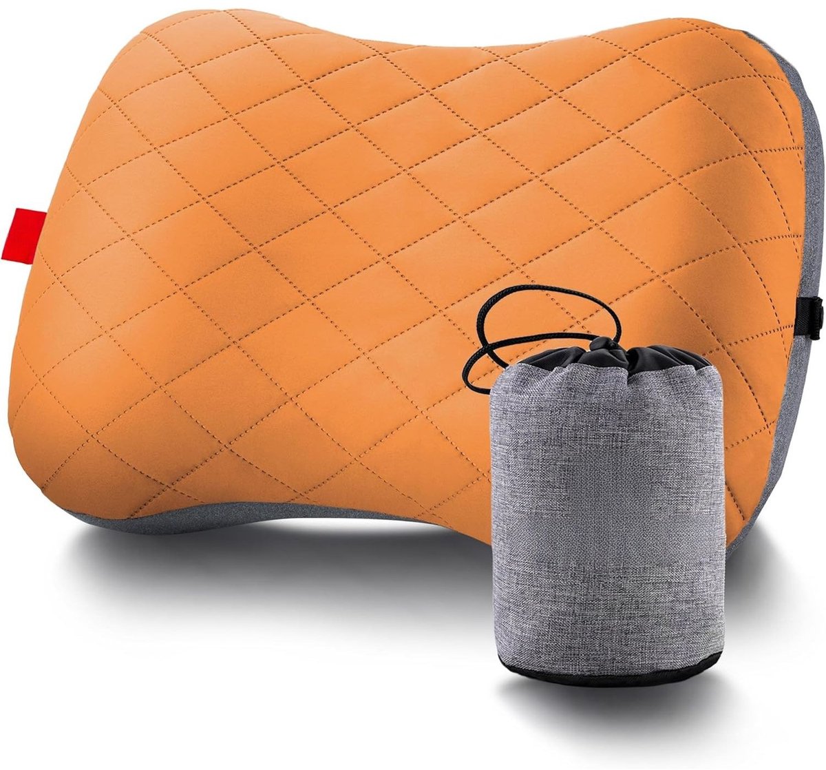 Opblaasbaar Kussen - Reiskussen - Kampeer Kussen Opblaasbaar - Kampeerkussen - Lichtgewicht En Snel Opblaasbaar - Kussen - Geschikt voor buiten - Lichtgewicht en draagbaar - Oranje - 1 Stuk - van Imperatoris