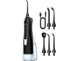 TopChoice® Waterflosser Draadloos - Monddouche - Mondreiniger - 30 Dagen Batarij Duur - Zwart