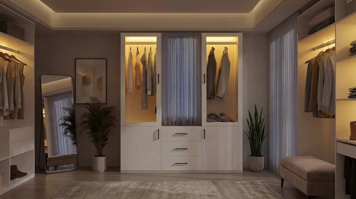 Kledingkast - Wit - 130x52x182 cm - Arqam