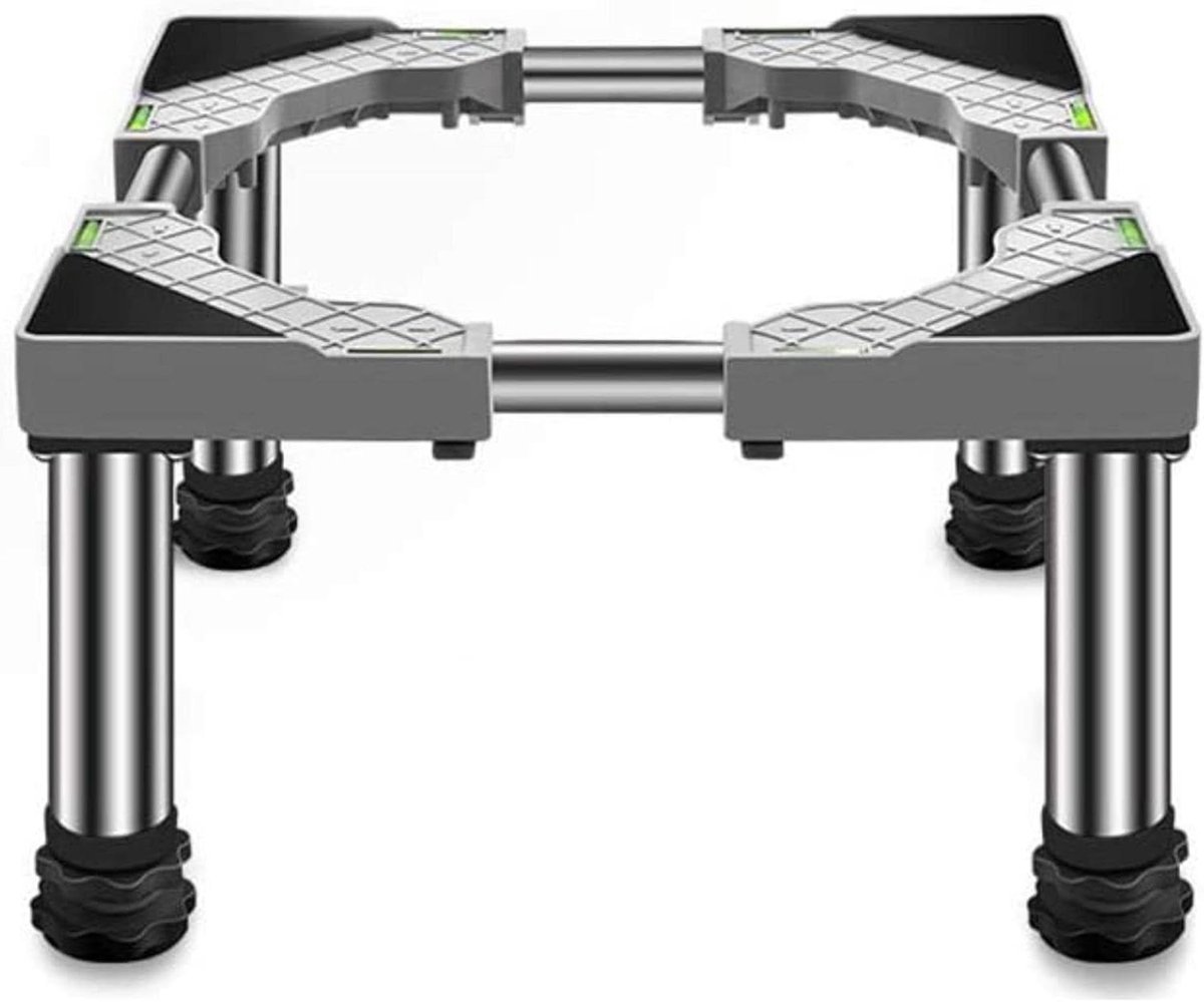 Wasmachine Onderstel - Apparaat Verhoger - Apparaten Plaatsen - Verstelbare Grootte - 45-65cm - Zilver