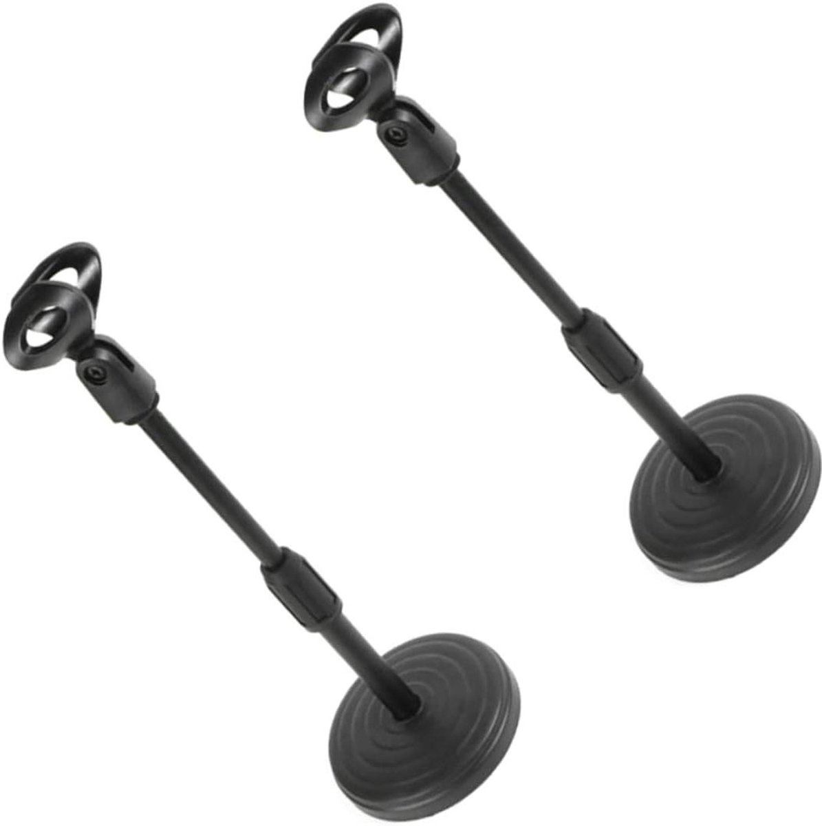 Microfoonstandaard Set - Tafelhouder - Vergaderingen Opnemen - Verzwaarde Voet - 35cm Hoog - Zwart