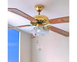 Trekketting Ventilator - Lamp Ketting - Plafond Verfraaien - Decoratieve Hanger - 31 cm - Zilver