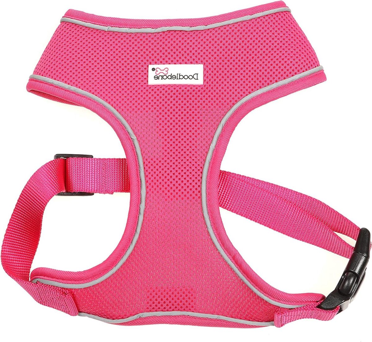 Hondenharnas - Lichtgewicht Tuigje - Veilig Wandelen - Ademend Airmesh - Maat 6-7 - Fuchsia