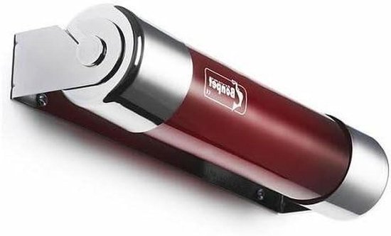 Rood automatisch bluspatroon met zilverkleurige uiteinden.