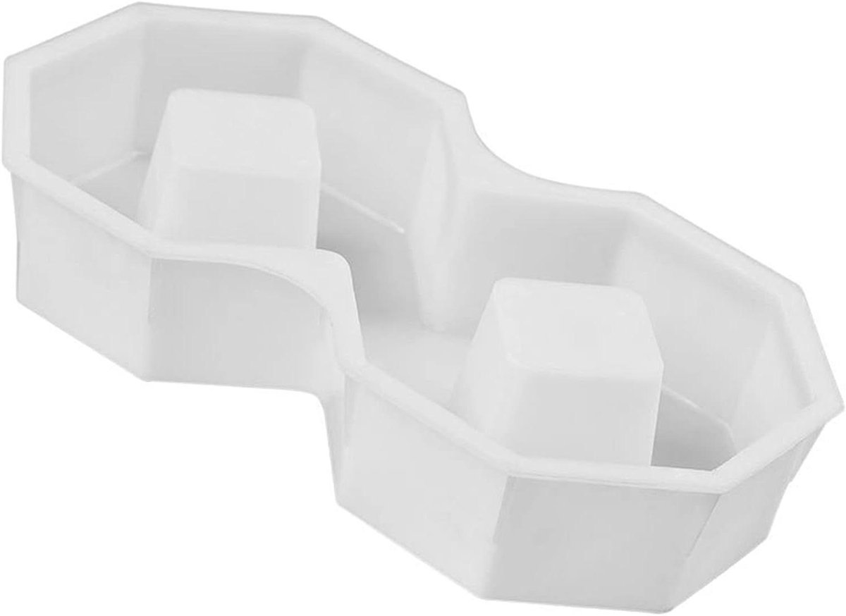 Betonmal Vierkant - Tuinpad Mal - Pad Aanleggen - Herbruikbaar Plastic - 40x20x8 cm - Wit