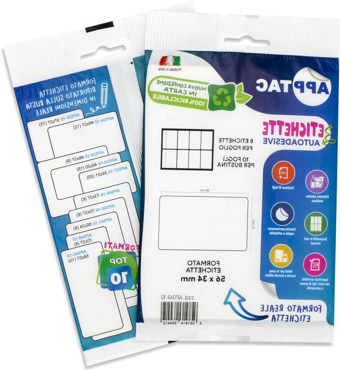 Zelfklevende Etiketten - Labels Stickers - Organiseren Thuis - Permanente Lijm - 420 Stuks - Wit