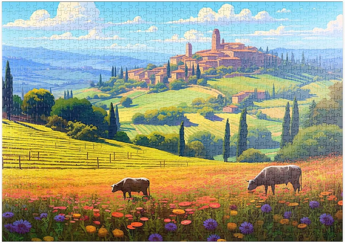 Legpuzzel - Landschap Puzzel - Ontspannen Hobby - Hoge Resolutie Print - 1000 Stukjes - Multicolor