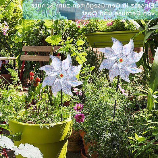 Set van 5 Reflecterende Windmolens voor Vogels, Afschrikmiddel voor Tuin, Balkon en Dakterras — afbeelding 2