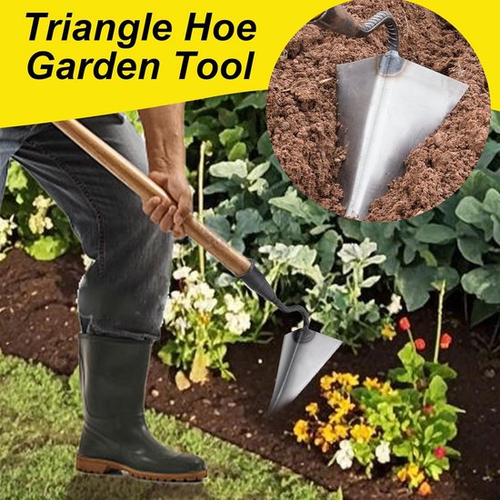 Driehoekige Schoffel - Onkruidsteker Cultivator - Tuinonderhoud Grondbewerking - Ergonomisch Ontwerp - 19 x 31 x 12 cm - Niet gespecificeerd van Merkloos	 — afbeelding 4