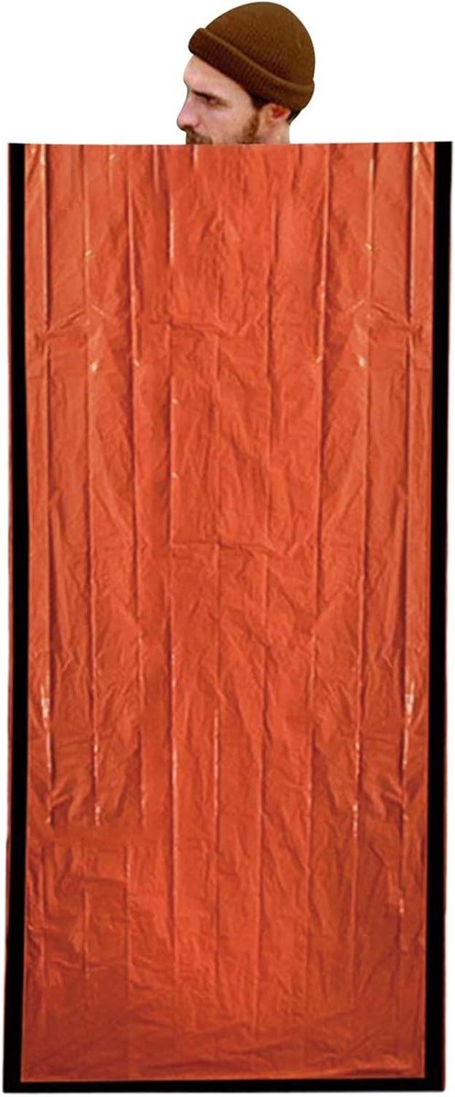 Kampeer Slaapzak - Lichtgewicht slaapzak - Buiten slapen - Warmte reflecterende voering - 266 x 91 cm - Oranje