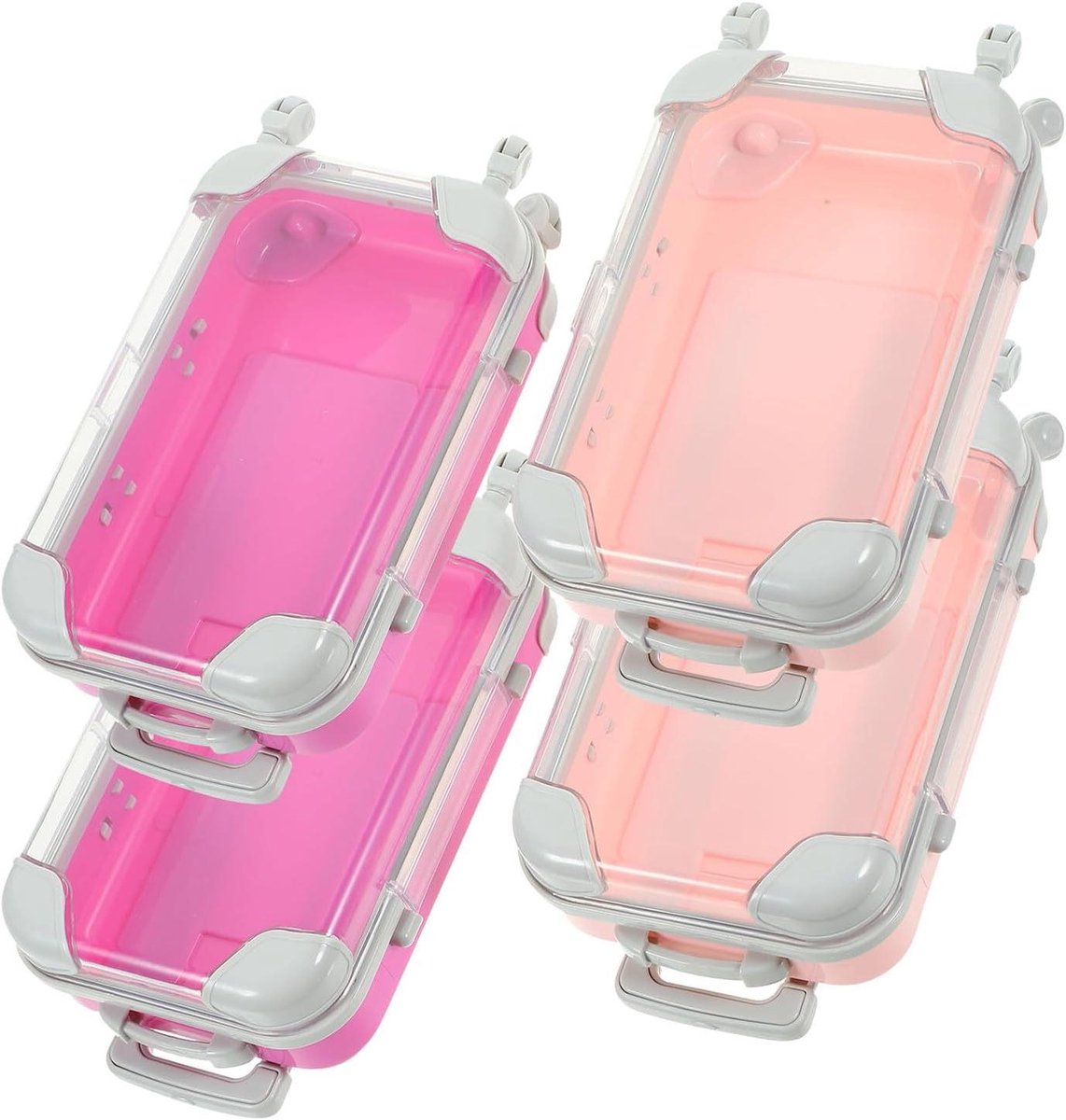 Wimper Organizer - Make-up Doosje - Neutraal Gebruik - Transparant Ontwerp - 4 Stuks - Diverse Kleuren
