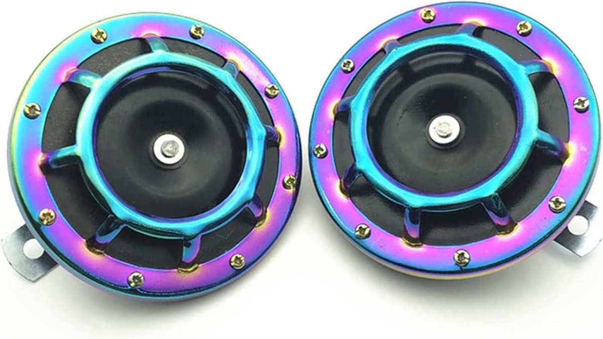 Dubbele Autoclaxon - Luid Geluid - Veilig Rijden - Waterdicht Design - 125mm Diameter - Chroom