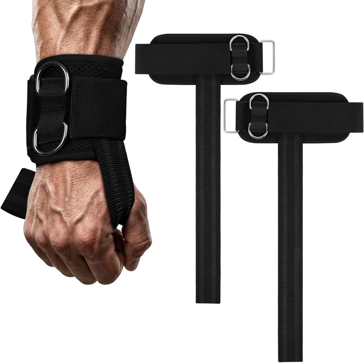 Verstelbare neopreen gewichthefslingers met D-ringen, ideaal voor bodybuilding, krachttraining en fitness voor zowel mannen als vrouwen