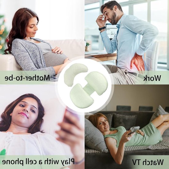Zwangerschapskussen U-vormig voor zwangere vrouwen zijslaper ondersteuning rug heupen benen Pregnancy pillow van Pharmedoc — afbeelding 5