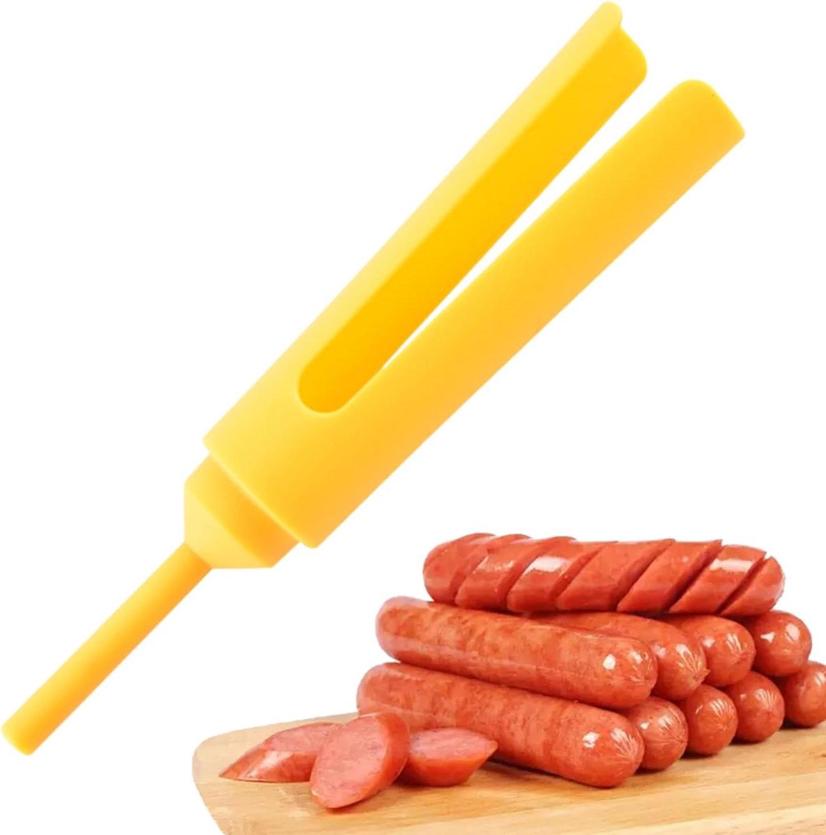 Worsthouder, barbecuespies, draagbaar barbecuegereedschap - geel
