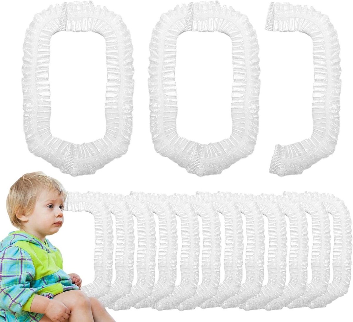 Potty zakken - Toilet voeringen - Zindelijkheidstraining - Extra sterke sluiting - 100 stuks - Wit