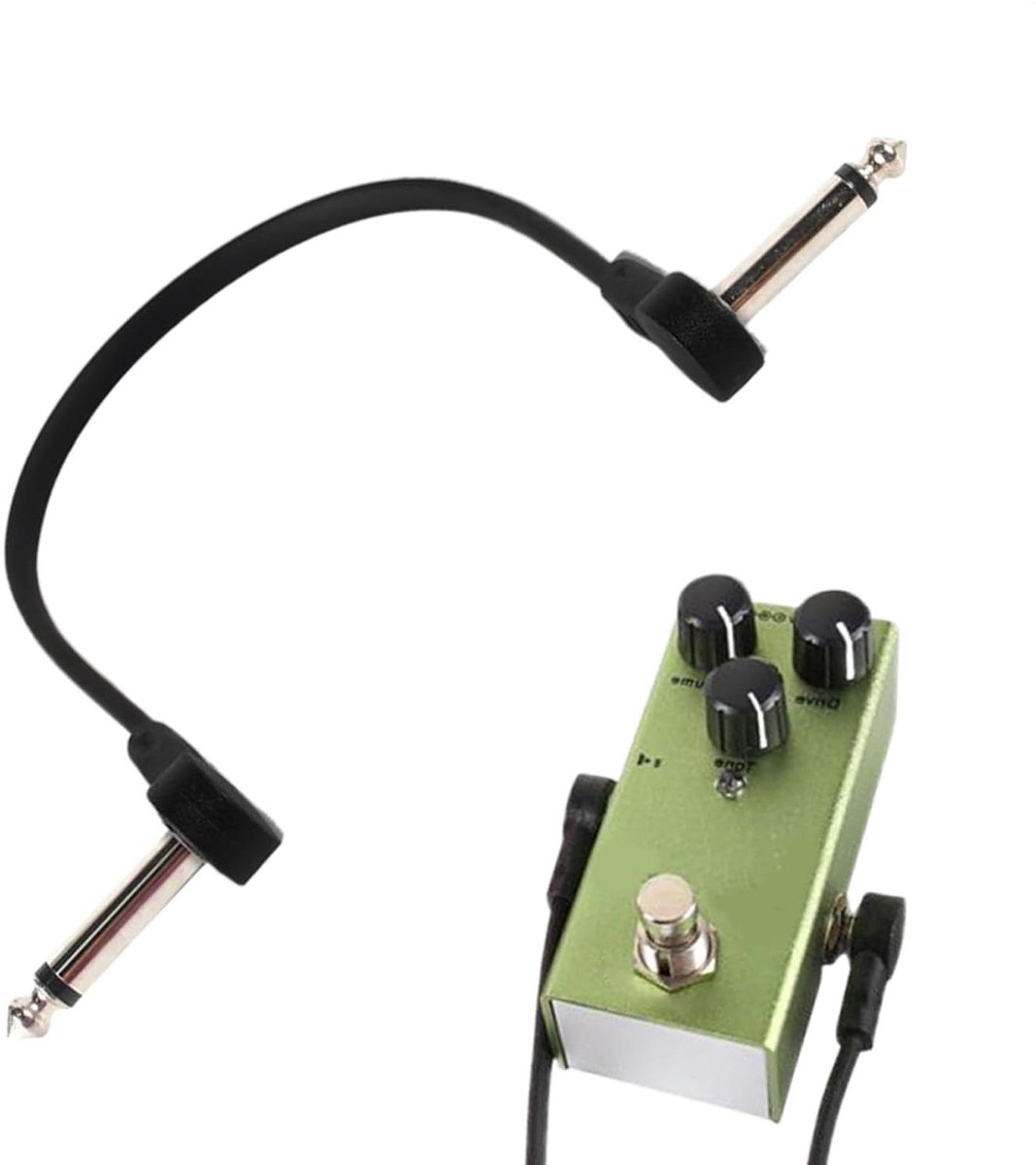 Gitaar Kabel - Effect Kabel - Muziek Maken - Zuurstofvrij Koper - 6.35mm - Zwart