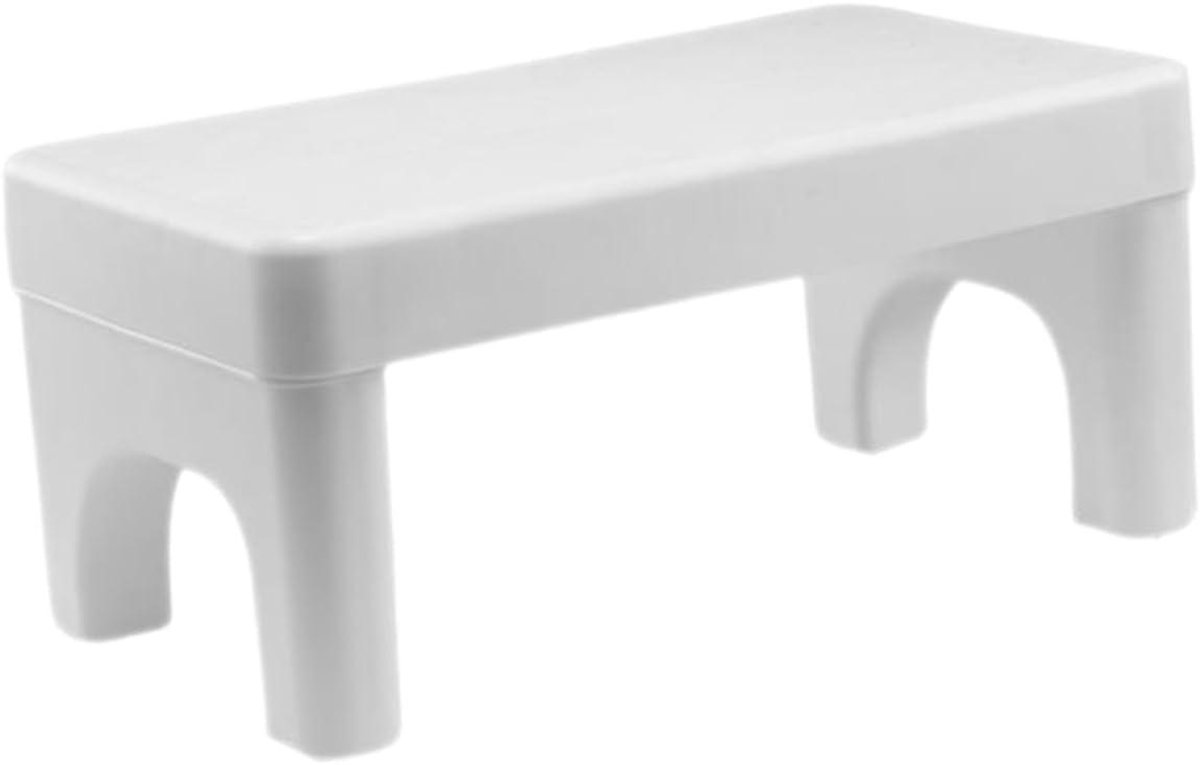 Toiletkrukje - Opstapje Kruk - Badkamer Hulp - Optimale Houding - 36x20cm - Wit