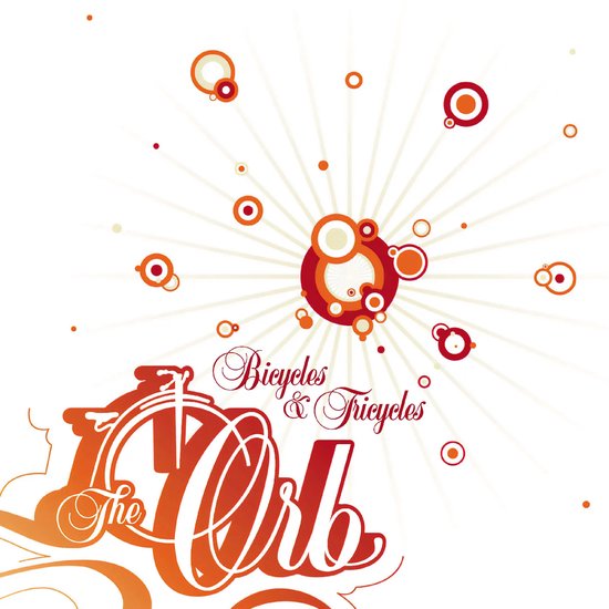 Logo met oranje en rode cirkels, tekst 'The Orb Bicycles & Tricycles'.