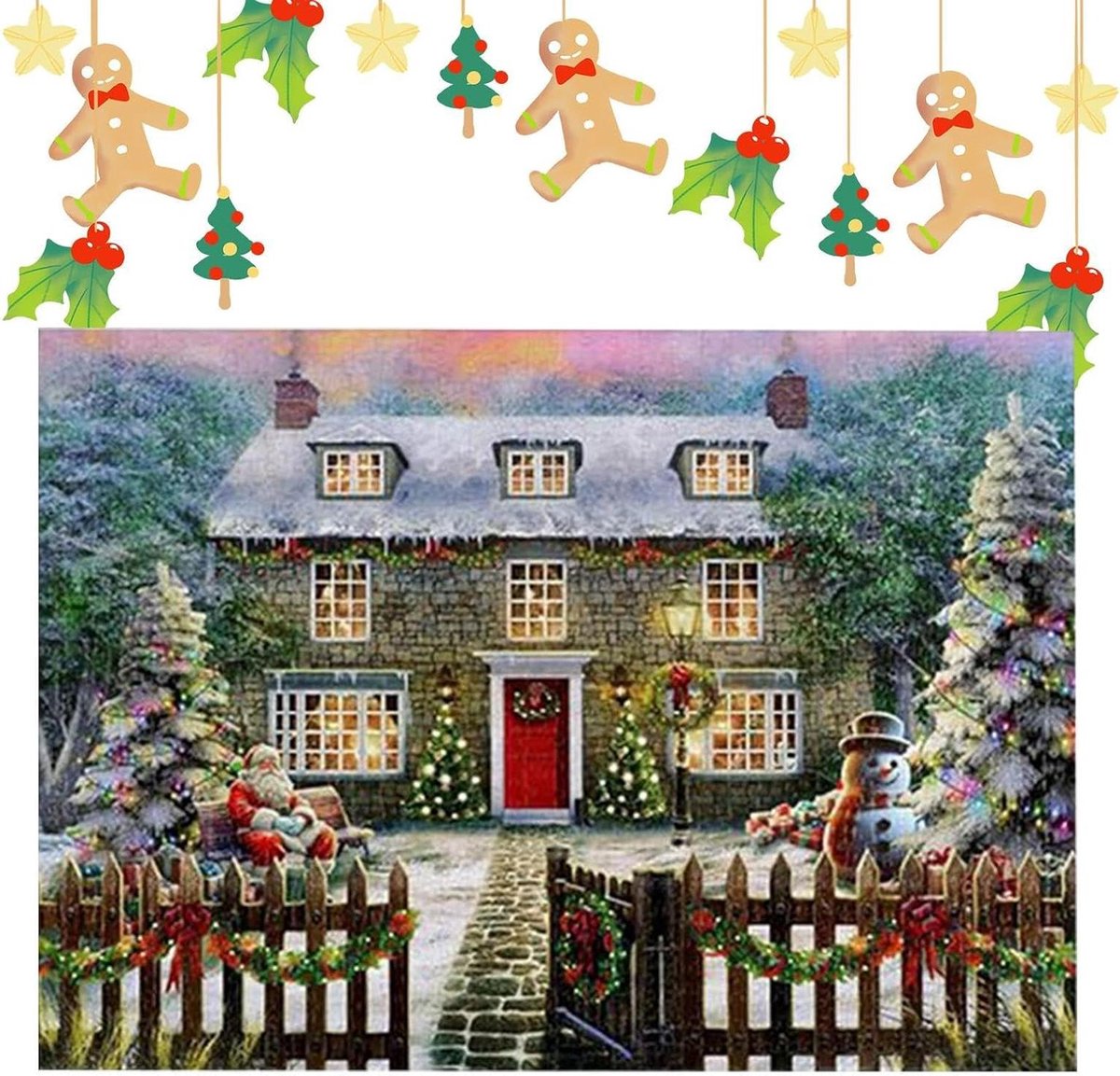 Puzzel 1008 Stukjes - Volwassen Puzzel - Familie Spel - Kerst Thema - 50x70 cm - Meerkleurig